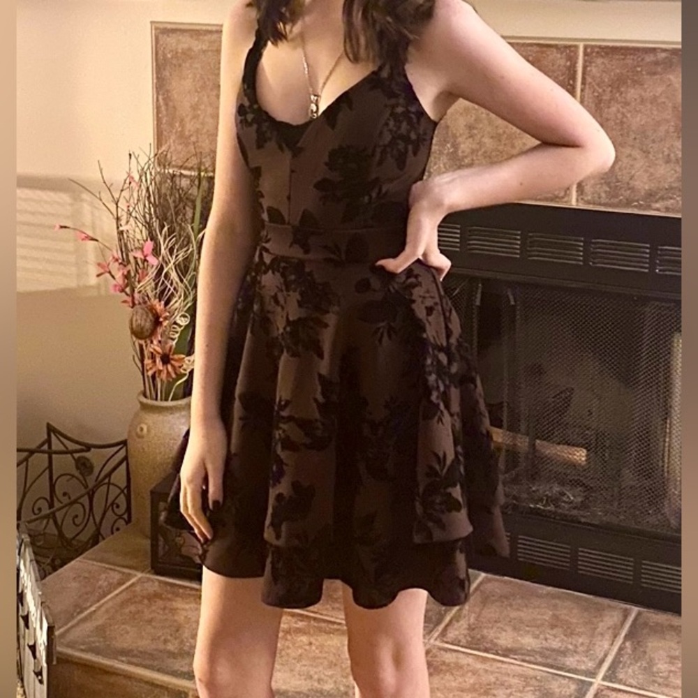 Mini fit and flare formal dress